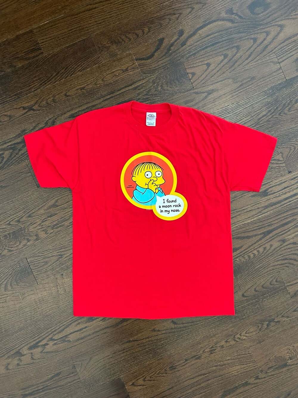 Vintage 2002 Delta The Simpsons Ralph Wiggum Size L Red T-Shirt